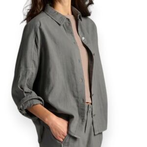 ROWAN Bedrock Joan Lounge Top Shirt Size M Gauzy Cotton Feminine Beachy Relaxed